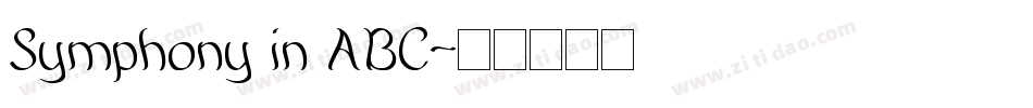 Symphony in ABC字体转换